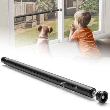 Imagem de Barra de segurança de porta deslizante ajustável por dentro, 43-127 cm barra de segurança com base de borracha, trava para porta de vidro deslizante de pátio/janela deslizante/segurança infantil/à
