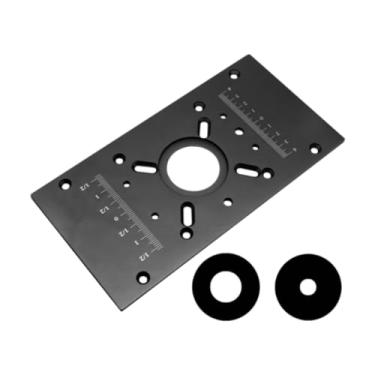 Imagem de Ioensy M8 Mesa de roteador Serra Inserir Base Placa Kit de elevação do roteador Bancadas de marcenaria para acessórios de máquina de aparar Leve, Preto
