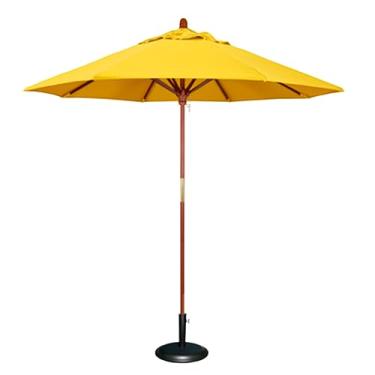 Imagem de Guarda-chuva de jardim Guarda-chuva de madeira sólida para pátio,7 pés e 9 pés,emenda telescópica,compacta,redonda,coluna média,para áreas externas,praia, cabine de café Base preenchível