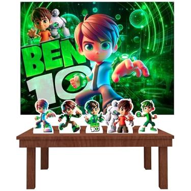 Imagem de Kit Decoração Festa de Aniversário Infantil Painel + Displays Ben 10 3D