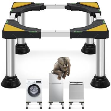 Imagem de WBD Suporte atualizado para lavadora e secadora de utensílios de 53 a 71 cm, base de suporte para máquina de lavar com 10 metros fortes, plataforma universal para secadora de roupa (altura 28 a 30 cm