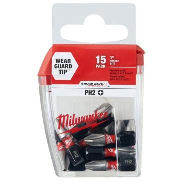 Imagem de Jogo De Chaves Bit Philips Ph2 X 25mm Com 15 Peças 48-32-5003 Milwaukee - Unica Unico