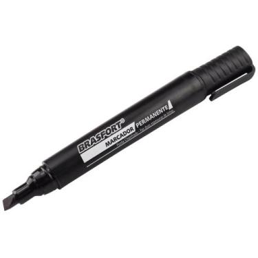Imagem de Caneta Marcador Permanente Ponta Grossa Preta Brasfort