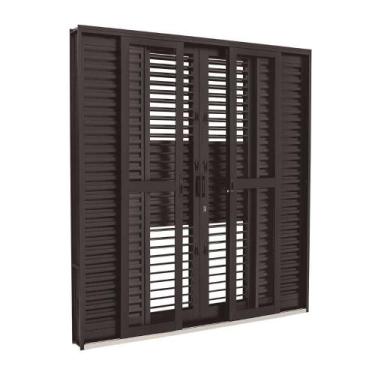 Imagem de Porta Balcão de Correr Multiflex Black em Aço 217 x 200 x 16,5 cm 6 Fo