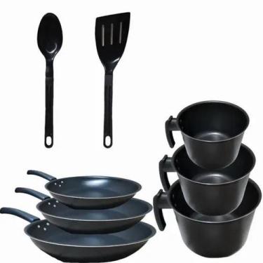 Imagem de Conjunto Teflon Antiaderente 8 Peças - Marcolar, Preto