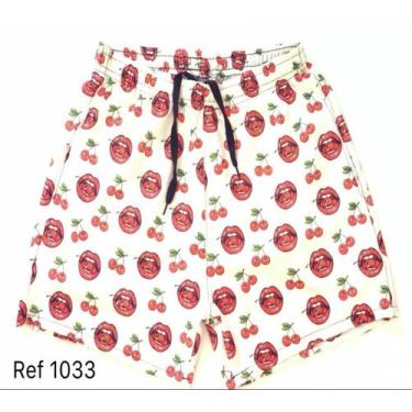 Imagem de Shorts Floral Animais Frutas Verão Tactel Elastano 2 Bolsos - J10, 103
