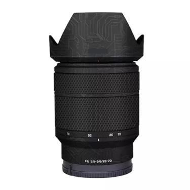 Imagem de Revestimento adesivo antiarranhões para lente de câmera para Sony FE 28-70 MM f3.5-5.6 película protetora vinil protetor corporal decalques capa FE 3,5-5,6/28-70 (preto circuito)