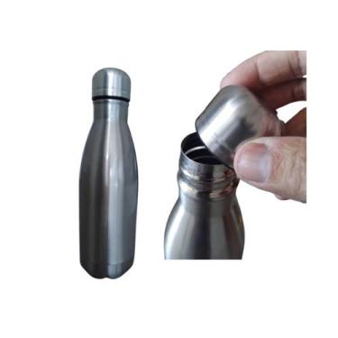 Imagem de Garrafa Agua Squeeze Em Aço Inox 500 Ml Com Tampa Rosca - BRW
