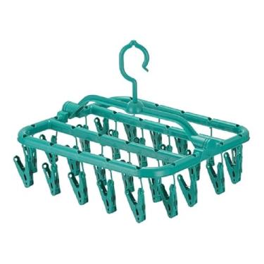 Imagem de Varal de Calcinha Cueca Roupa Intimas Multiuso 26 Prendedores Dobrável Retrátil Resistente(Tiffany (Verde))