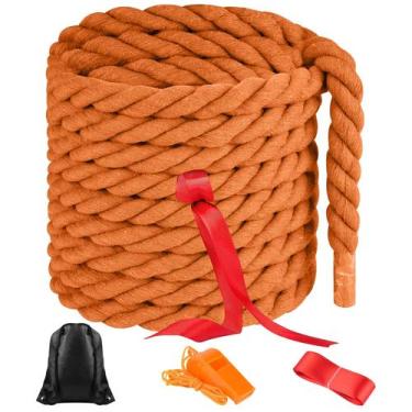 Imagem de Jogos ao ar livre Tug of War Rope NEBURORA 20 pés/6 m laranja