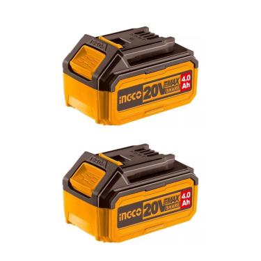 Imagem de Bateria Ingco 4,0 Amper Industrial Fbli2002 COSLI240312 Bivolt Kit 02 unidades