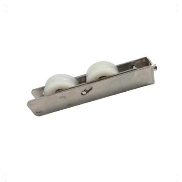 Imagem de Roldana Carrinho Linha Gold Dupla 200kg Para Perfil U Inox Trilho Meia