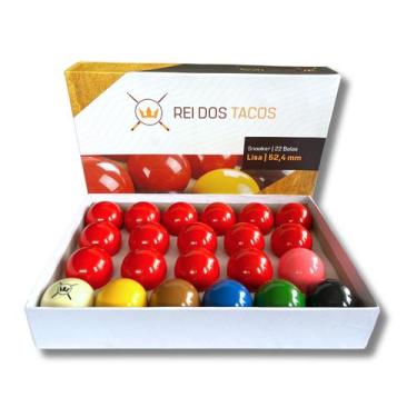 Imagem de Jogo 22 Bolas Sinuca Snooker Regra Inglesa 52,4 mm RDT - Rei Dos Tacos