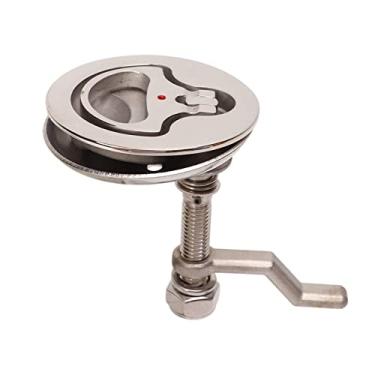 Imagem de MUNEFE Trava da câmera do barco, tração marinha de aço inoxidável, elevador nivelado da escotilha com fixadores da placa traseira para o barco marinho do navio