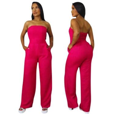 Imagem de Macaquinho Feminino de Alfaitaria com Calça Pantalona - Fortaleza Jean