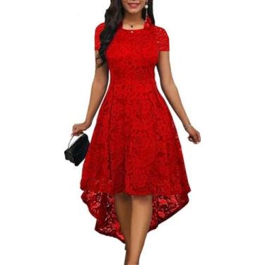 Imagem de Vestido Renda Plus Size Formatura Civil Festa Batizado - ShoopWeb, G