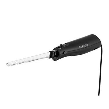 Imagem de Faca Elétrica Black+Decker Preta 127V Com Lâminas Removíveis Em Inox