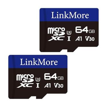 Imagem de LinkMore Cartão de memória MicroSD XV13 64GB (pacote com 2), MicroSDXC A1 UHS-I U3 V30 Classe 10, leitura até 95 MB/s, gravação de até 45 MB/s, adaptador SD incluído