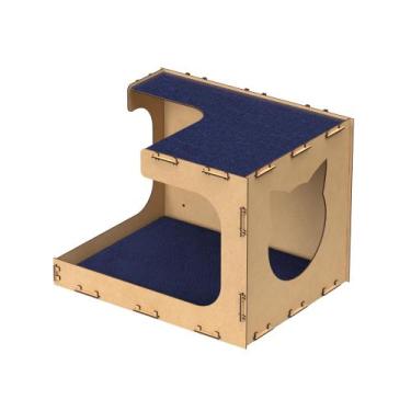 Imagem de Casinha Pet Gato Parede Arranhador Brinquedo Colchão Nicho - Ricapet, 