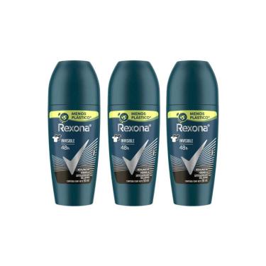 Imagem de Desodorante Roll-On Rexona 50Ml Masculino Invisible - 3Un