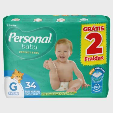 Imagem de Fralda Personal Baby Protect & Sec G 34 Unidades
