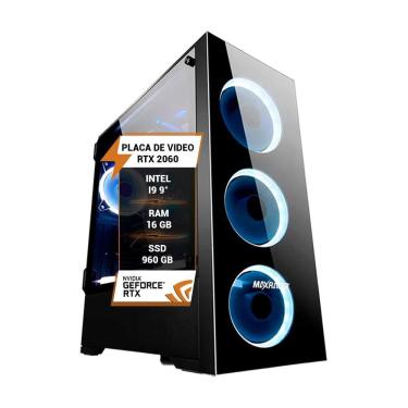 Imagem de Pc Gamer Intel Core I9 9 Memória 16Gb Ram Rtx2060 Ssd 960Gb