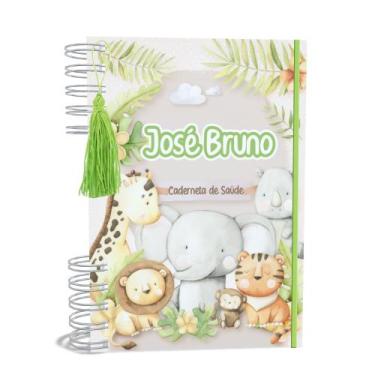 Imagem de Caderneta de Saúde A5 Personalizada Safari Animais Menino - Lissie Pap