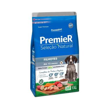 Imagem de Ração Seleção Natural Premier para Cães Filhotes sabor Frango com Batata Doce 2,5kg