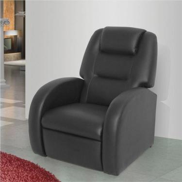 Imagem de Poltrona Reclinável Civic Corino Preto 281 Matrix Leartam Móveis