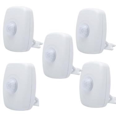 Imagem de Kit 5 Sensores de Presença com Fotocélula QA21M Qualitronix 180° Sobrepor – Bivolt, Uso Interno, Compatível com Lâmpadas LED