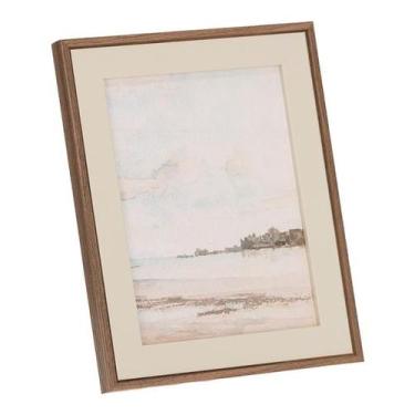 Imagem de Porta Retrato Decorativo De Mesa Em Madeira E Vidro 15x20cm - Casa Her