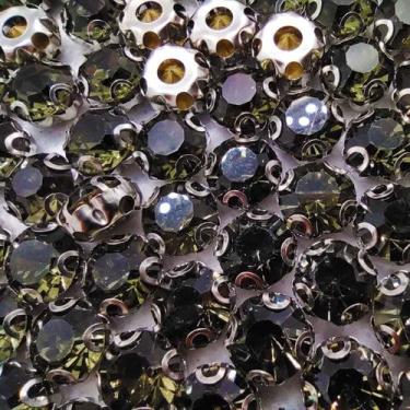 Imagem de  Strass de Rebitar 6mm + Rebite Aço inox - Alto Brilho - 100 Peças - I