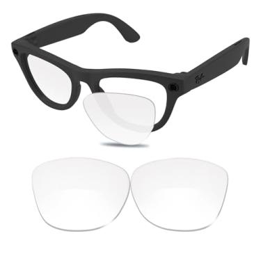 Imagem de Glintbay Lentes de óculos de sol de substituição de ajuste completamente preciso para lentes transparentes Ray-Ban RW4010 Meta Series Classic Square Optics