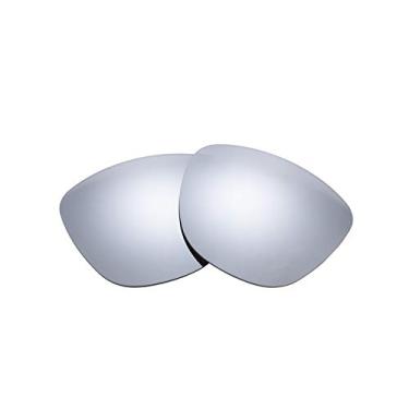 Imagem de NicelyFit Lentes de reposição polarizadas para óculos de sol Oakley Frogskins (espelho de titânio), Espelho de titânio, Frogskins