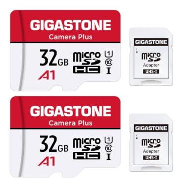 Imagem de Gigastone Cartão Micro Sd Gigastone 32 Gb, Pacote Com 2 Unidades, Camera Plus, Cartão De Memória Microsdhc Para Wyze Cam, Câmera De Segurança, Roku, Gravação De Vídeo Full Hd, Uhs-I U1 A1 Classe 10,