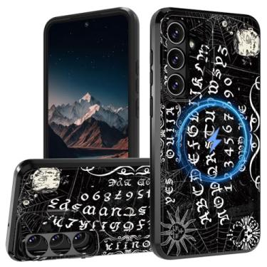Imagem de Capa magnética para Samsung Galaxy S25 / S24 com suporte para câmera, capa de proteção de corpo inteiro resistente a quedas de camada dupla resistente a quedas compatível com MagSafe, placa Ouija