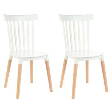 Imagem de Kit 2 Cadeiras de Jantar Windsor Design - Pés de Madeira