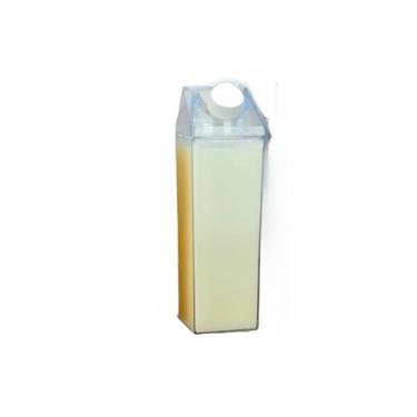 Imagem de Garrafa De Acrílico Resistente 1L e 500ML Geladeira Transparente Bebidas Água Leite Suco(3 UN 500ML)