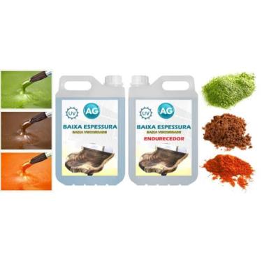 Imagem de Resina Baixa Espessura 5KG + 3 Cores Metálicas - Resinas ag
