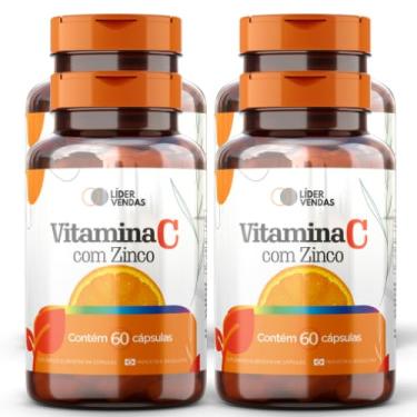 Imagem de Vitamina C - 500mg com 60 cáps - 4 potes