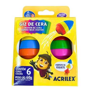 Imagem de Giz de Cera Jumbo Formato Foguete 60g - Acrilex