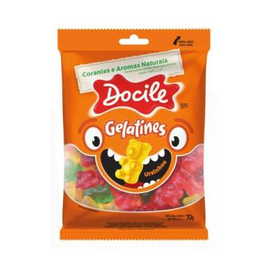 Imagem de Bala Gelatines Ursinhos Naturais 12 Pacotes de 70g cada - Docile