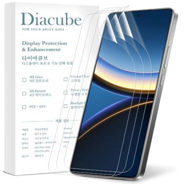 Imagem de DIACUBE Pacote com 3 películas para Xiaomi Poco F7 Pro/Poco F7 Ultra Flexível TPU-EPU [Sem Vidro] [Desbloqueio de Impressão Digital 0,1S] [Autorrecuperação em tempo real] HD Transparente, inquebrável