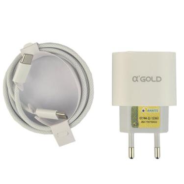 Imagem de Kit Carregador A'Gold Tipo-C 30w 6.1 A CA31-3C Tipo-C