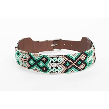 Imagem de Coleira de cachorro XUXO, couro vegano, feita à mão, resistente à água, durável, Mahahual, PP