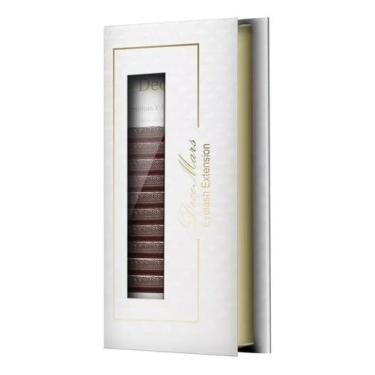 Imagem de Cílios Decemars Volume Brasileiro Fio Y 0.07mm Curv D Marrom - NoBrand