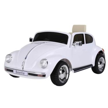 Imagem de Zippy Toys, Carro Elétrico Infantil Fusca Beetle Branco 12V Controle Remoto