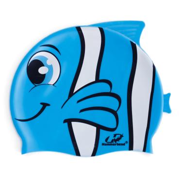 Imagem de Touca Silicone Animal Kids, Infantil, Hammerhead, Peixinho Azul Celeste, Único