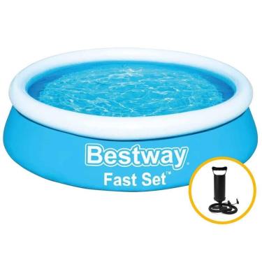 Imagem de Piscina Inflável Fast Set 940 Litros + Bomba De Inflar Bestway