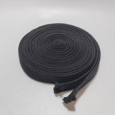 Imagem de FUQIUSHAN Ito Sageo De Seda Sintética/Algodão, Adequado Para Decoração Cabo Espada Samurai Japonesa Katana Tanto (Seda Preta)